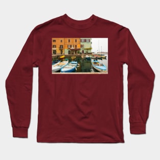 Castelletto Waterfront on Lake Garda in Italy Long Sleeve T-Shirt